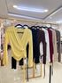 Women Casual Wrap Ruched Up Tops